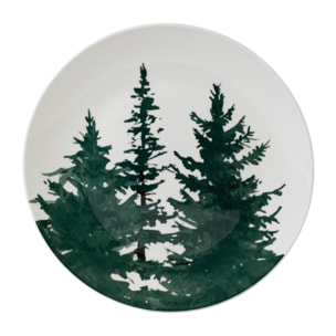 Servizio piatti 18 pezzi in ceramica - VERDE