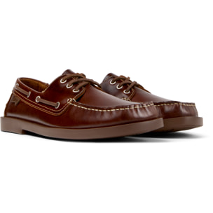 Zapatos de cordones - CAMPER Don - Marron - Cuero liso