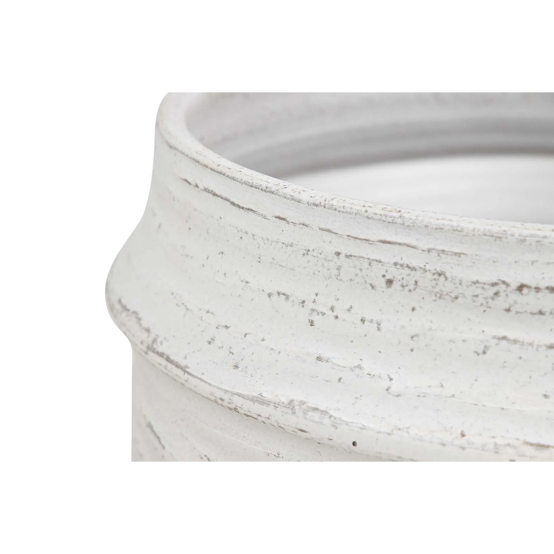 Macetero Ceramica Blanco 39x39x38 Cm