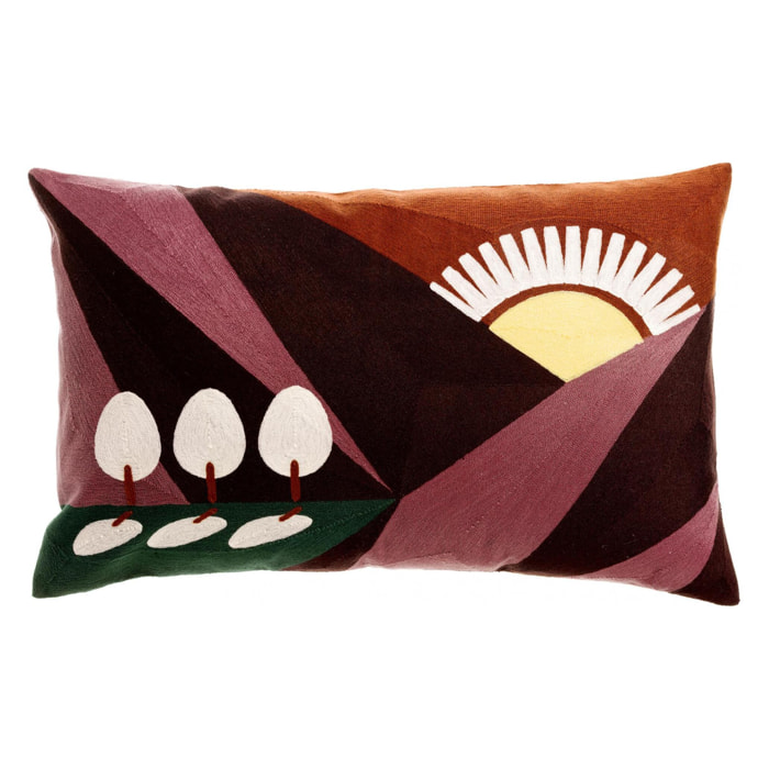 Coussin brodé Eol