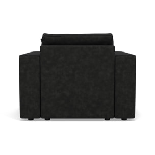 Topaze - fauteuil en simili - Noir