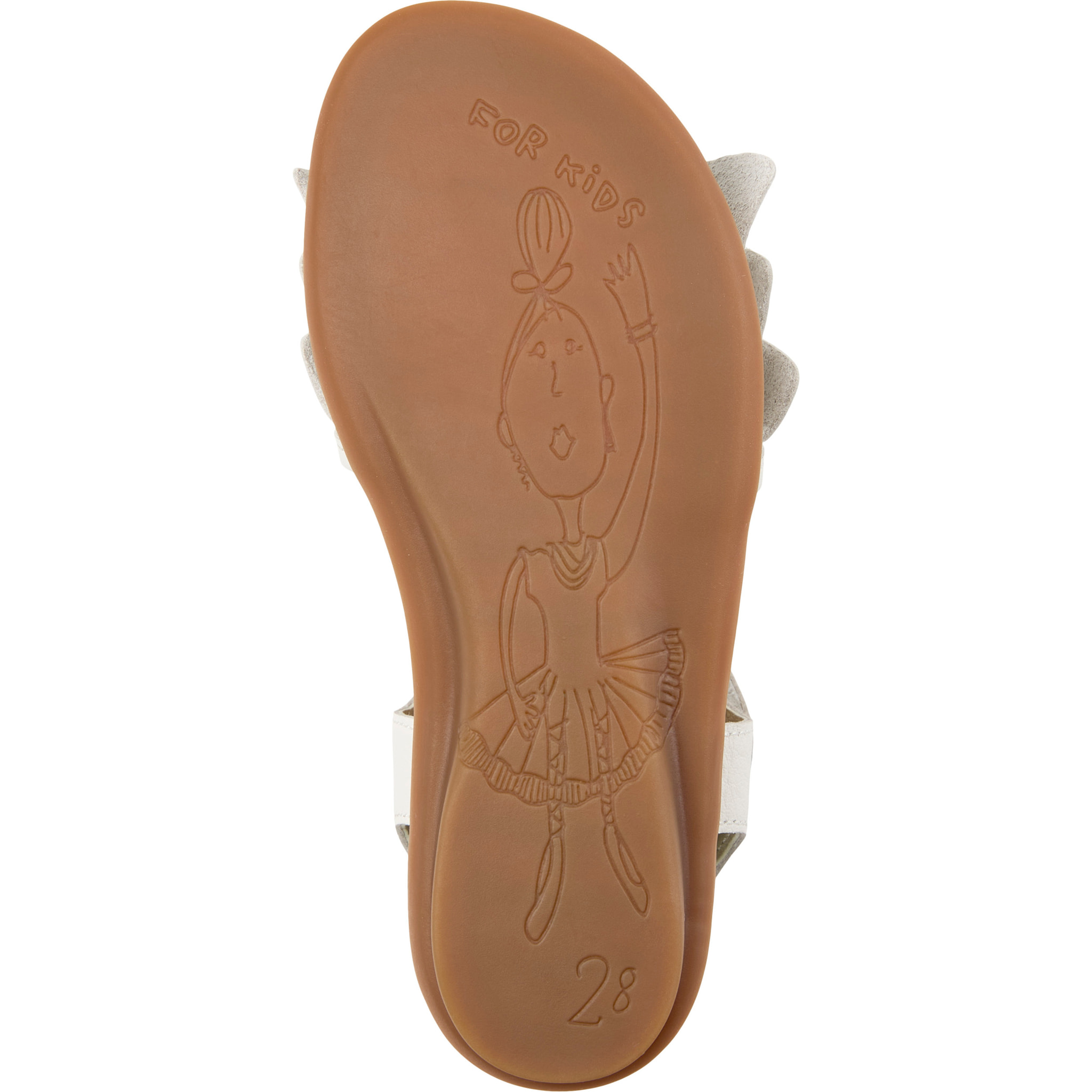 Sandalias - CAMPER Right Kids Twins - Blanco - Cuero liso