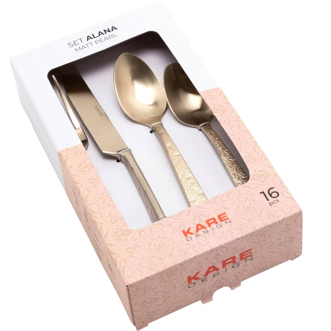 Couverts Alana 16 pièces dorés Kare Design