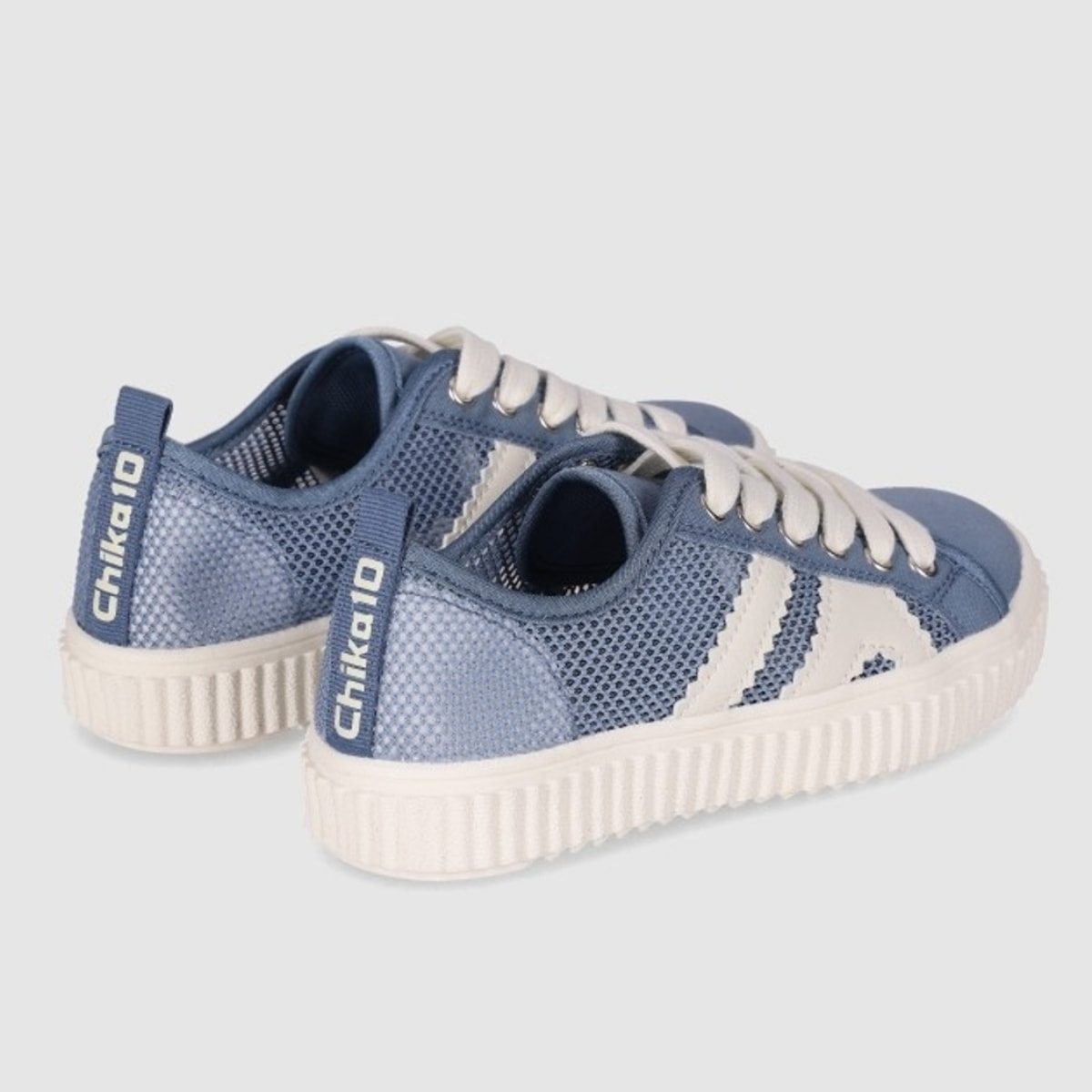 Deportivos de Tejido - Azul - Tacón: Bajo