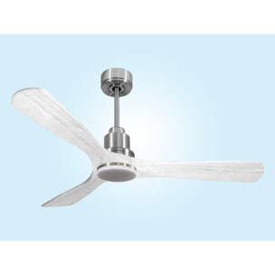 Ventilador de techo Modo Invierno/Verano Termostato Dimable Wifi Motor DC Techos Inclinados Mando a Distancia Luz tres tonos Hypersilence Memoria Vendible Shopify (AUTOMATICO) NusaD132C04LED64549 PURLINE