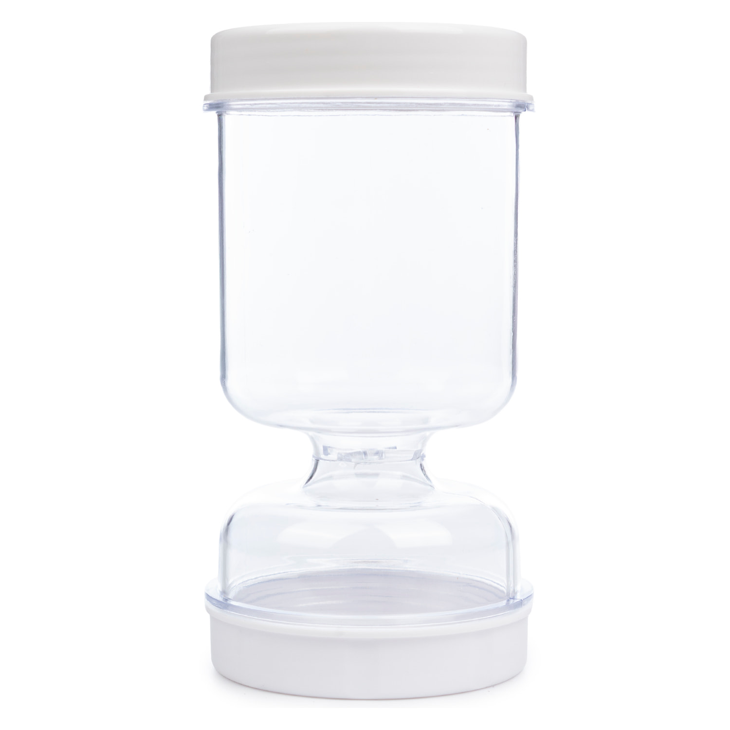 Recipiente para encurtidos de 800ml con tapa sellada, colador inferior, compartimento para tenedor plegable y diseño transparente para controlar la frescura.