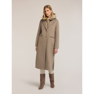 Motivi - Cappotto misto lana con cappuccio staccabile - Beige