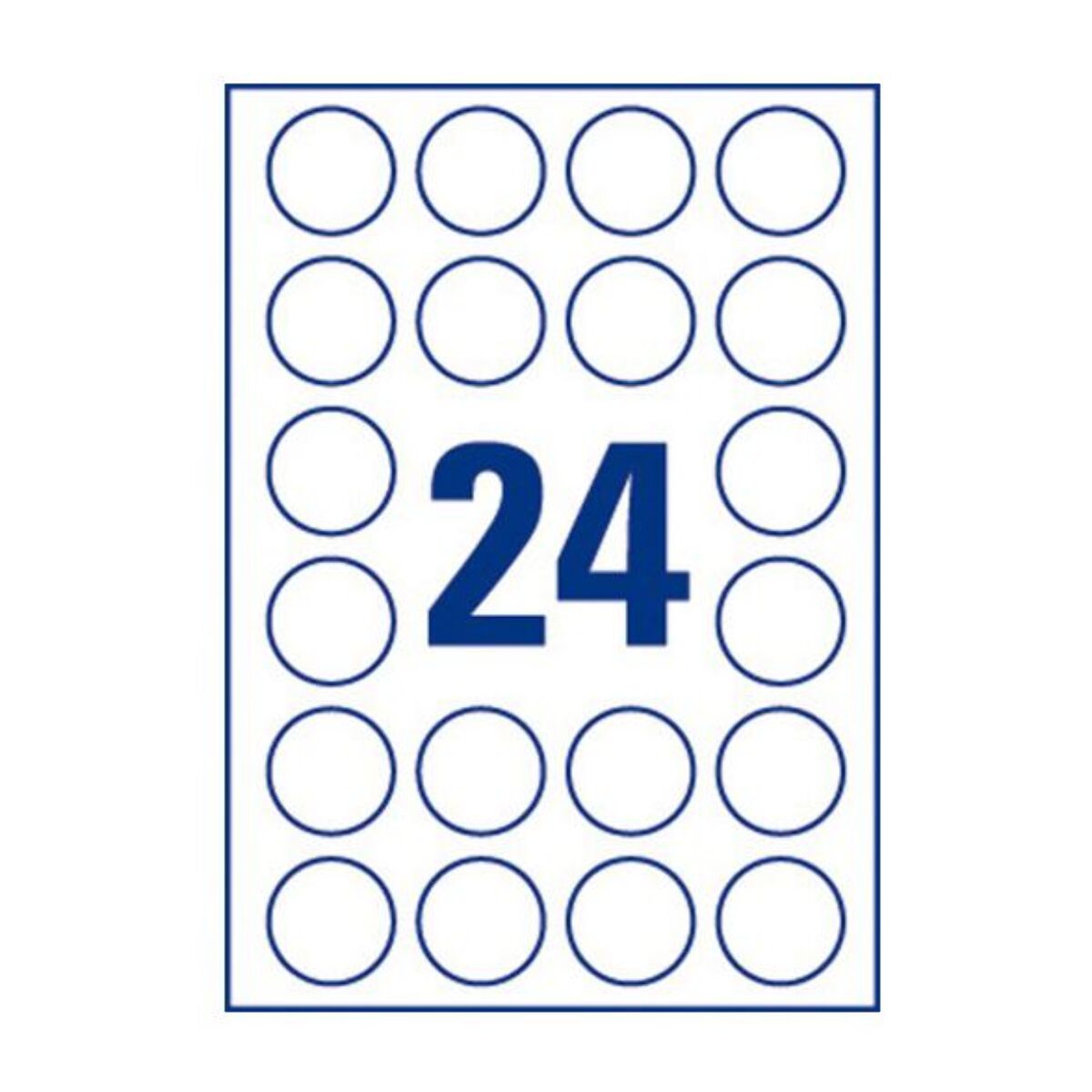 Papier créatif AVERY 96 autocollants ronds kraft 4cm