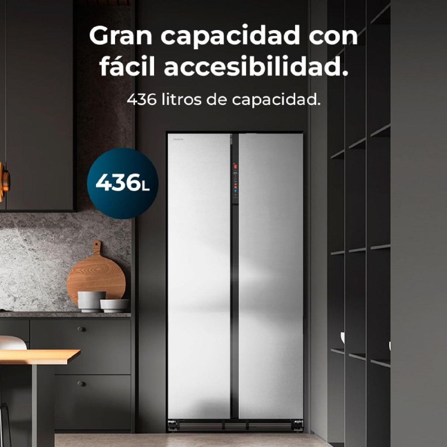 Cecotec Frigorífico semi-integrables 4 puertas Bolero CoolMarket SBS 436 SBI Ino