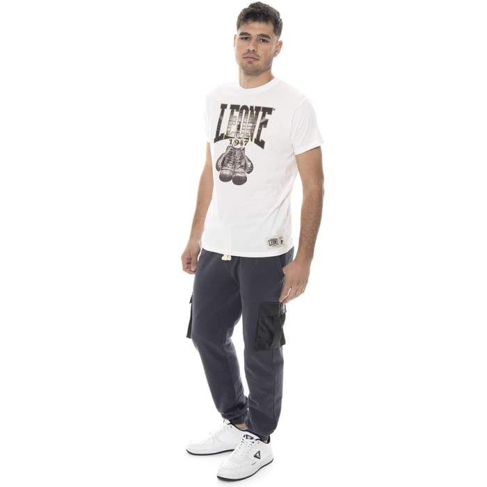 T-shirt uomo a manica corta in cotone, stampa Leone 1947 Graphics