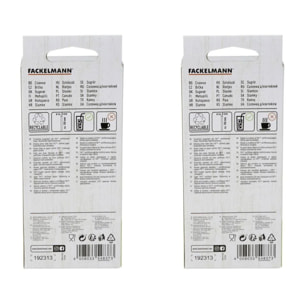 Lot de 2 boites de 50 pailles en papier rigide brun 15 cm Fackelmann Nature