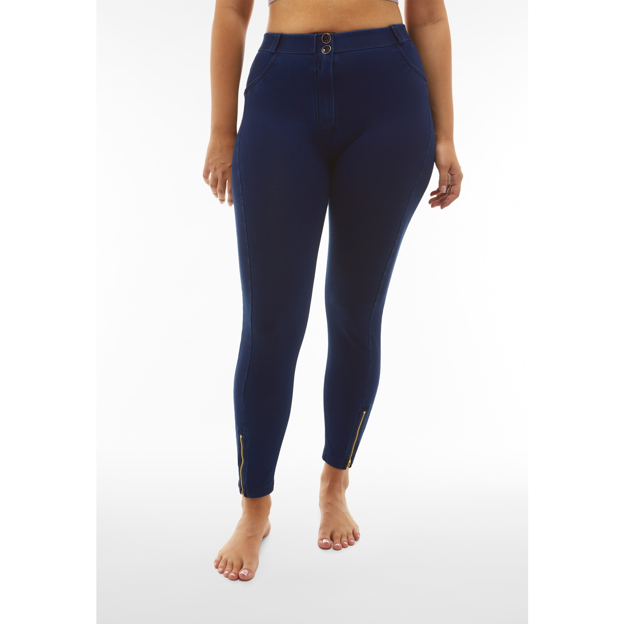 Jeggings push up WR.UP® vita alta 7/8 con zip sul fondo