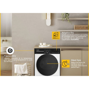 Sèche linge pompe à chaleur WHIRLPOOL CWD104MWBSFR