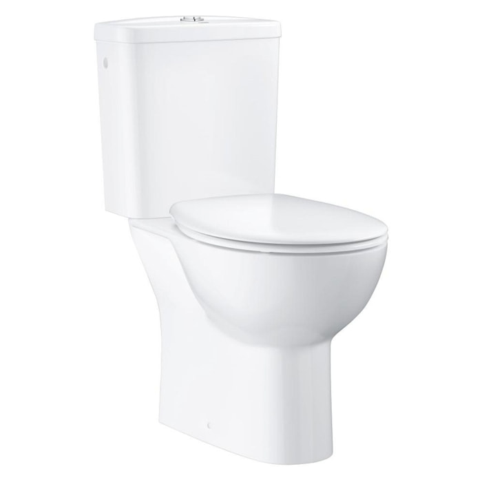 WC à poser avec réservoir et abattant softclose, sans bride, blanc alpin (longueur 61cm)