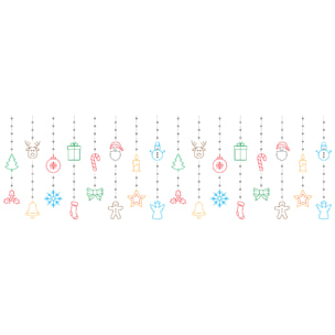 Sticker Noël guirlande - Autocollants stickers adhésifs noël - décoration fêtes