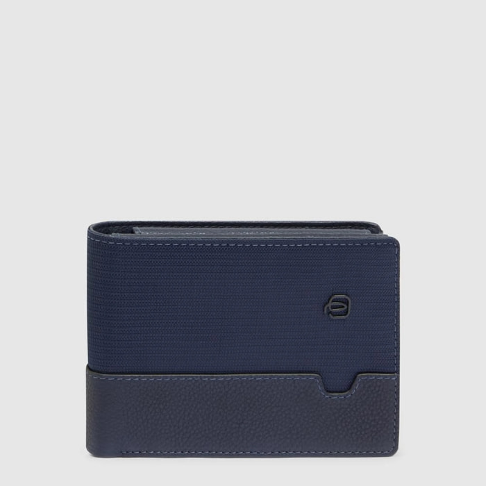 Piquadro Portafogli con porta documenti, portamonete e porta carte di credito con protezione anti RFID