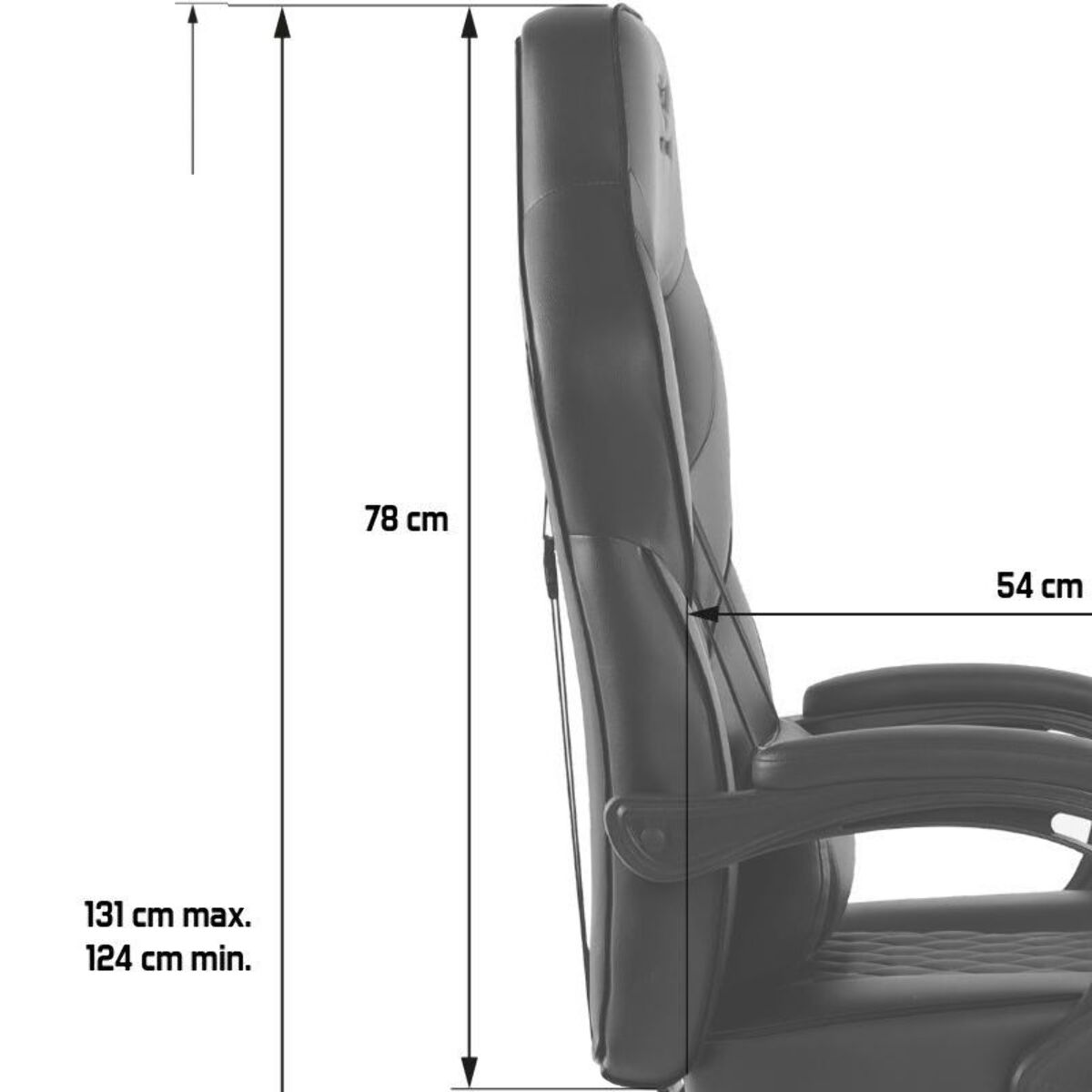 Chaise gaming SPIRIT OF GAMER MUSTANG SERIES - BLACK