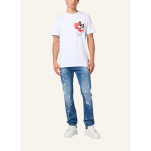 PHILIPP PLEIN Roundneck T-Shirt Puffy Red Skull Skull