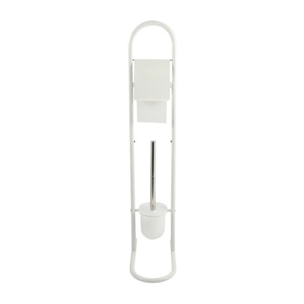 Combiné Wc en Acier Blanc 29x16x70cm MSV