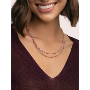 Collana Long Full Crystal Summer Acciao Placcato Oro