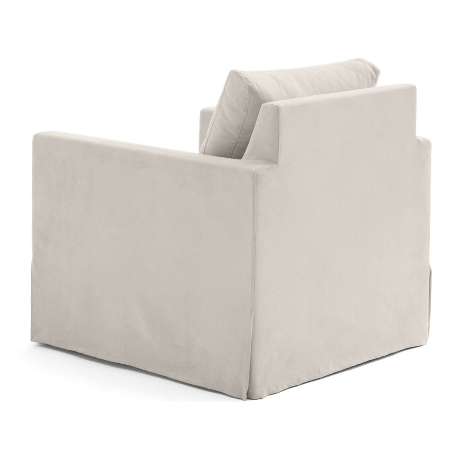 Serena - fauteuil déhoussable en tissu - Beige