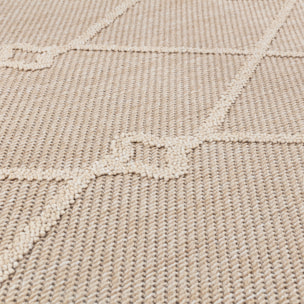 PATARA - Tapis intérieur/extérieur motif oriental beige - PAT4955BEI