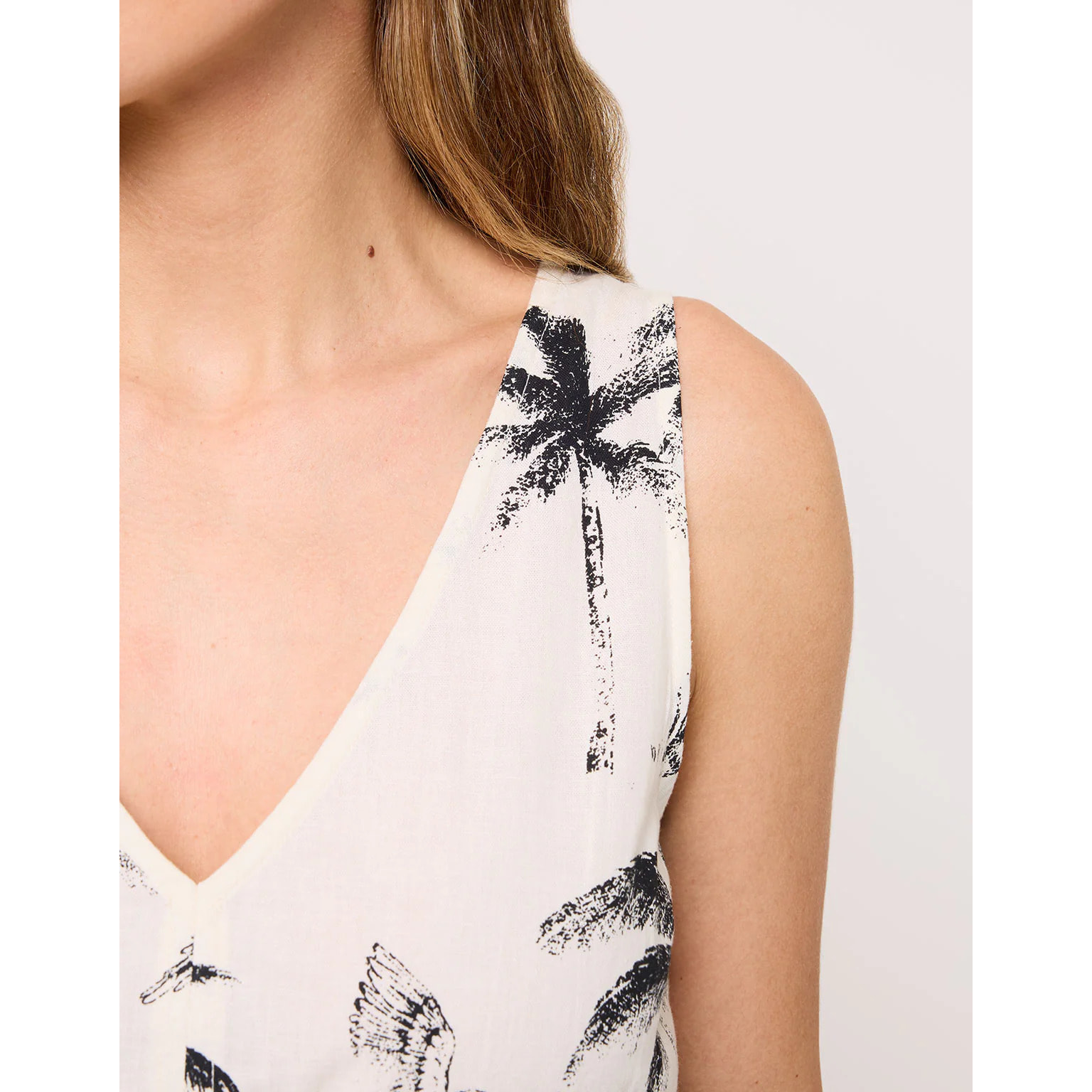 Vestido Estampado Largo Blanco - Blaves