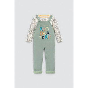 Completo salopette e maglietta a maniche lunghe per neonato Dragon Tale