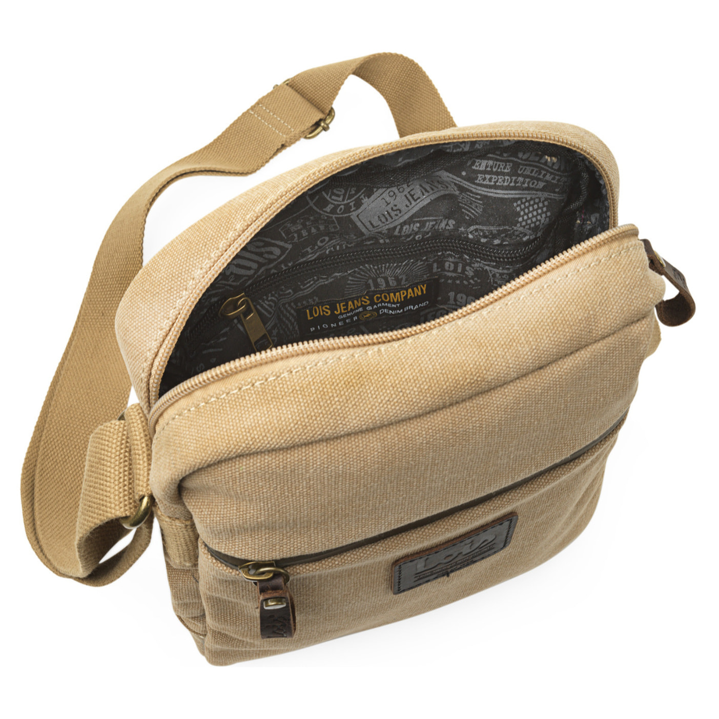 Bandolera Hombre Textil Lois Hubbard Camel