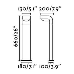 KLAMP Lámpara baliza gris oscuro h.660mm