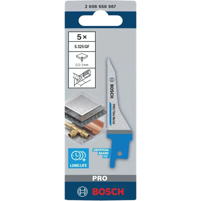 Jeu de 5 lames de scie PRO Thin Metal S325GF - BOSCH - 2608658987