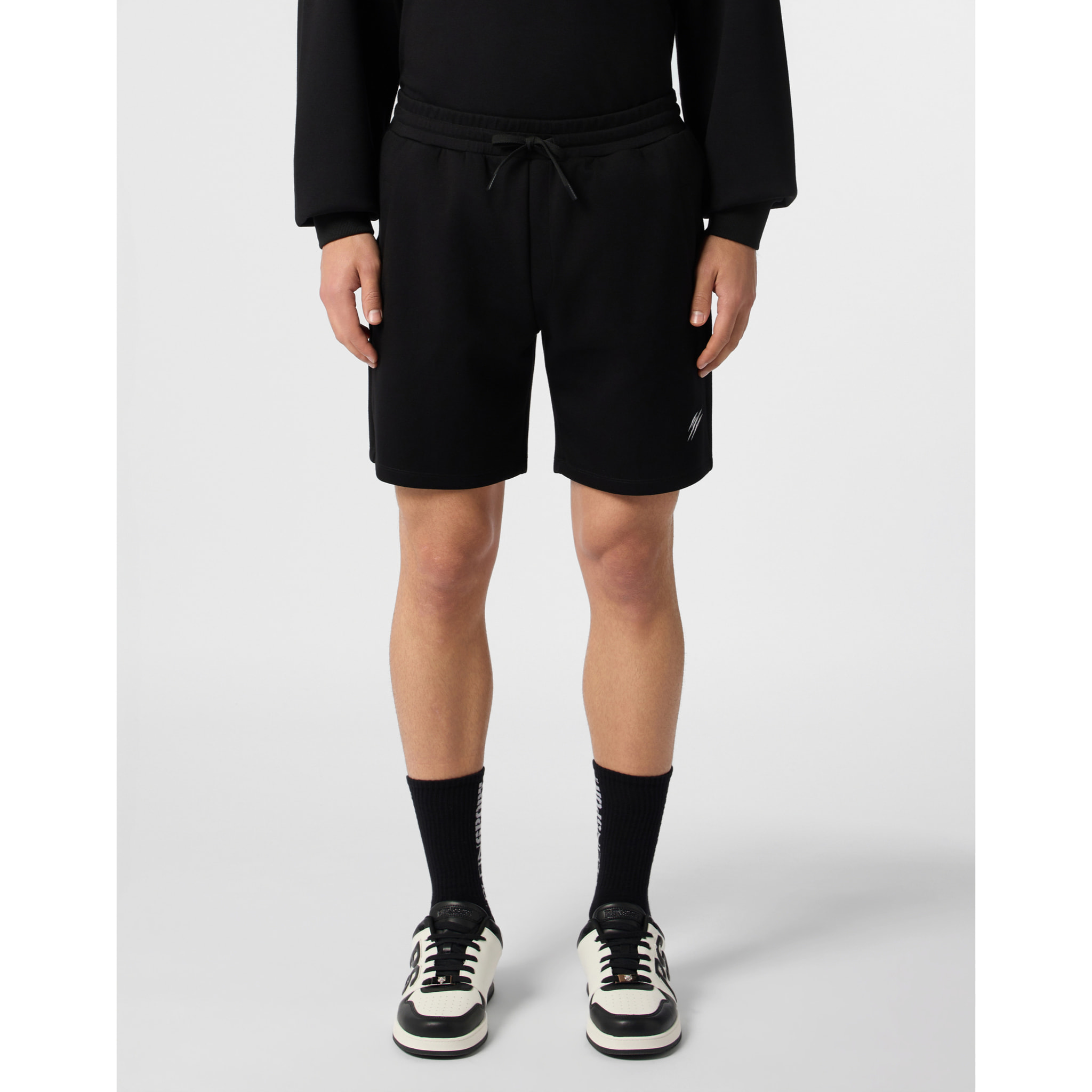 PLEIN SPORT Jogging Shorts Chrome Scratch