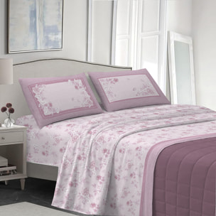 Completo letto praga rosa 100% cotone