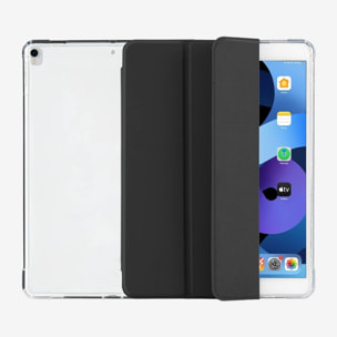 Etui iPad Classic 10.2 Pouces transparent avec Smart Cover Noir