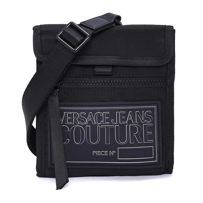 Versace Jeans Couture Bolsa de mensajero con parche de logotipo Versace Jeans Couture