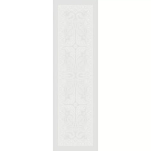 Chemin de table pur coton anti tache motif jacquard Grace perle