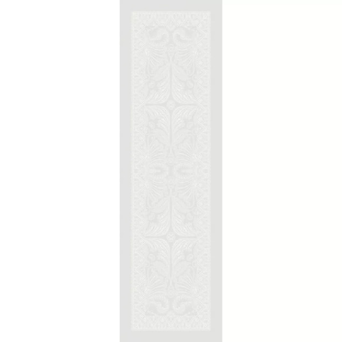 Chemin de table pur coton anti tache motif jacquard Grace perle