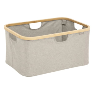 Panier à linge "Tidy box" 54L pliable gris
