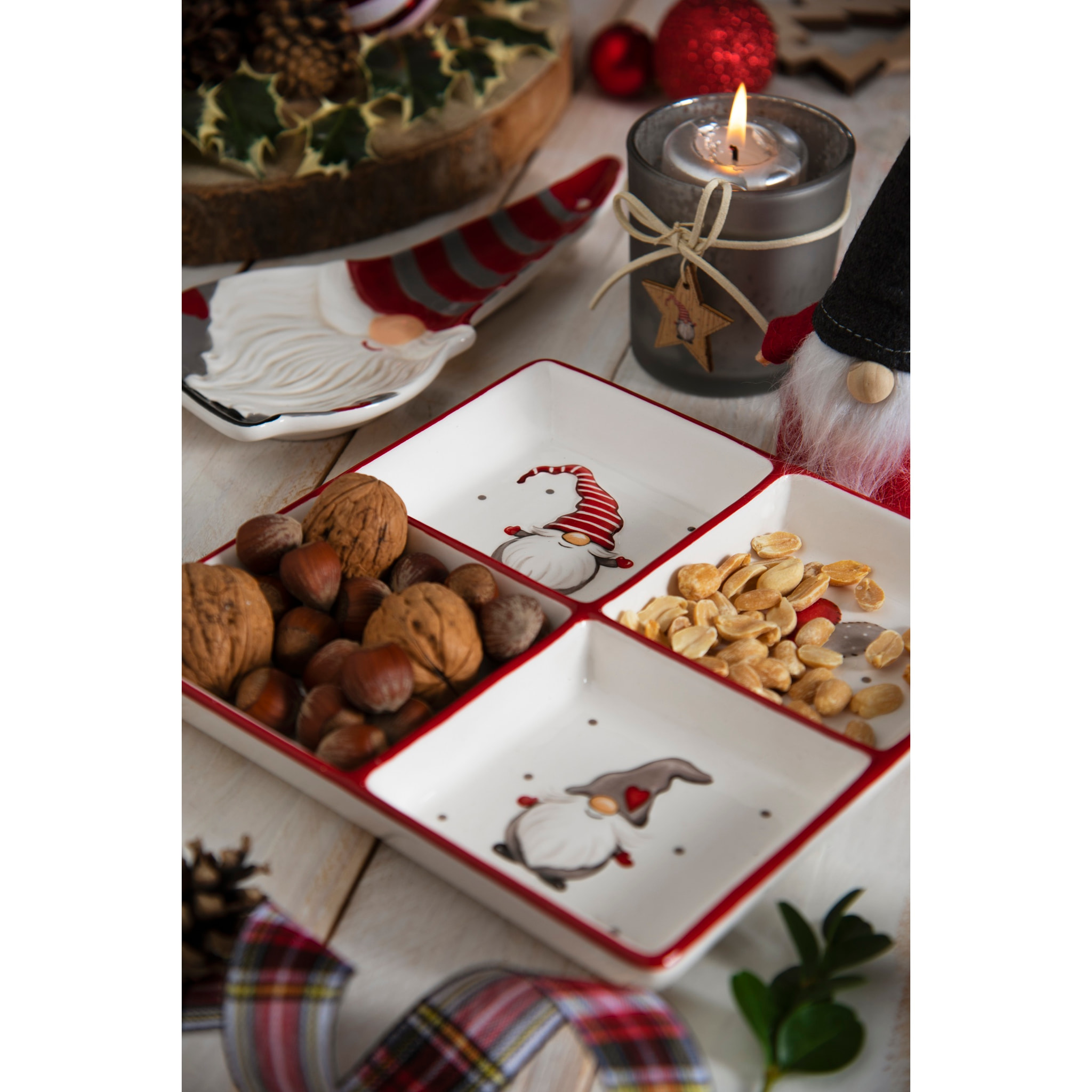 Plat de service Excelsa - Gnomo, Céramique Blanche