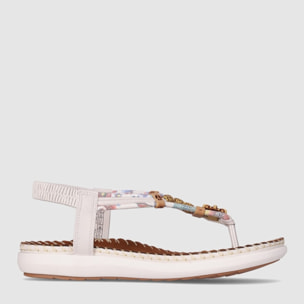 Sandalias - Blanco - Tacón: Bajo
