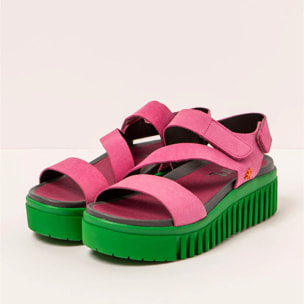 Sandalia de cuña 1573 NOBUCK PINK/BRIGHTON color Pink