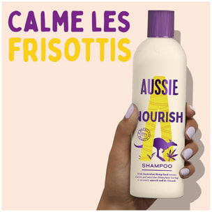 Aussie Nourish Routine Avec Shampoing/Après-shampoing/Soin Intensif - Anti-frisottis, a l’Extrait De Graines De Chanvre Australi