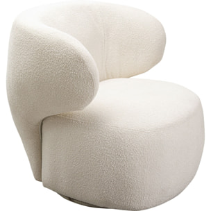 Fauteuil pivotant Elite crème Kare Design