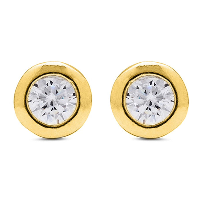 Pendientes Zaja acabado oro amarillo 18k