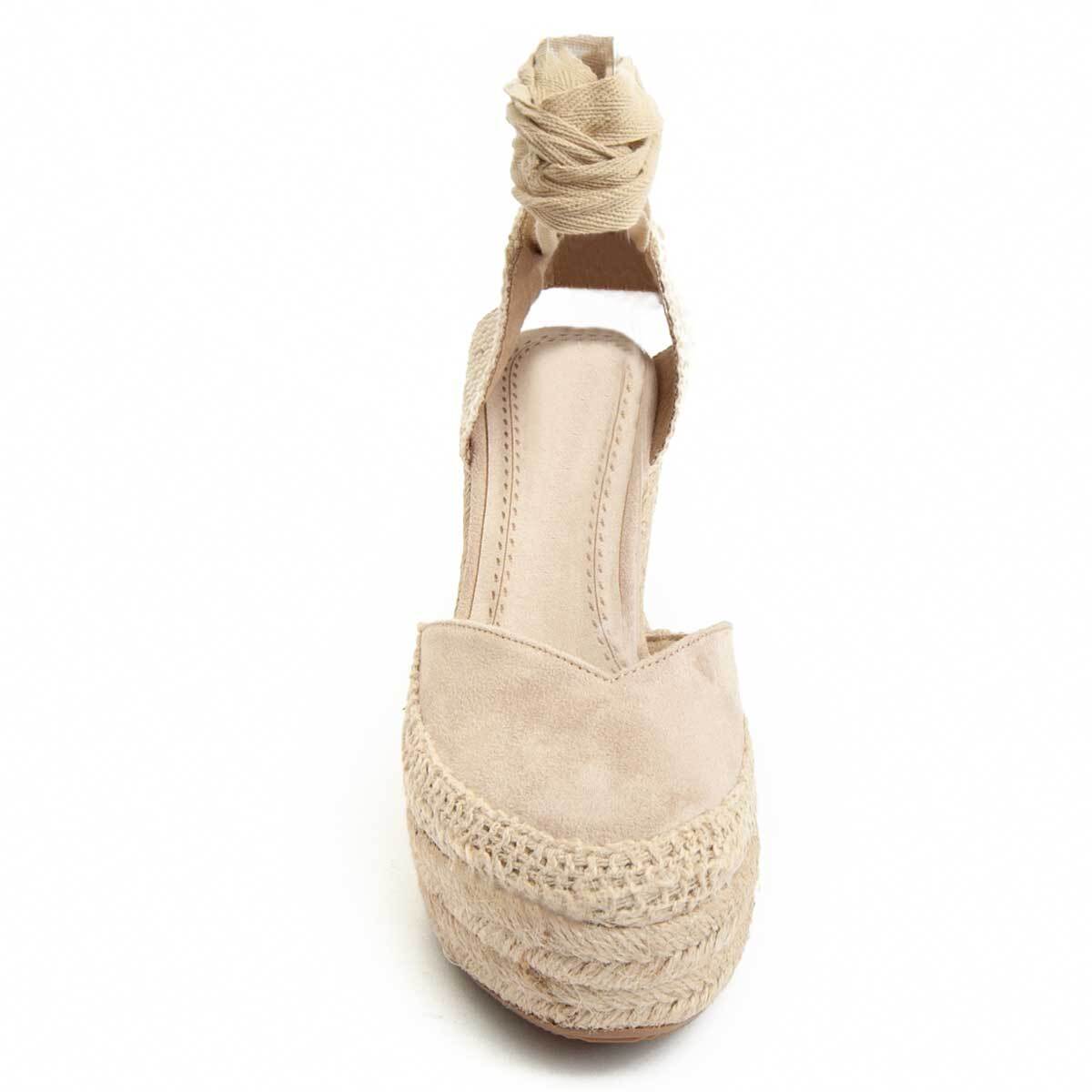 Alpargata de cuña - Beige - Altura: 10 cm