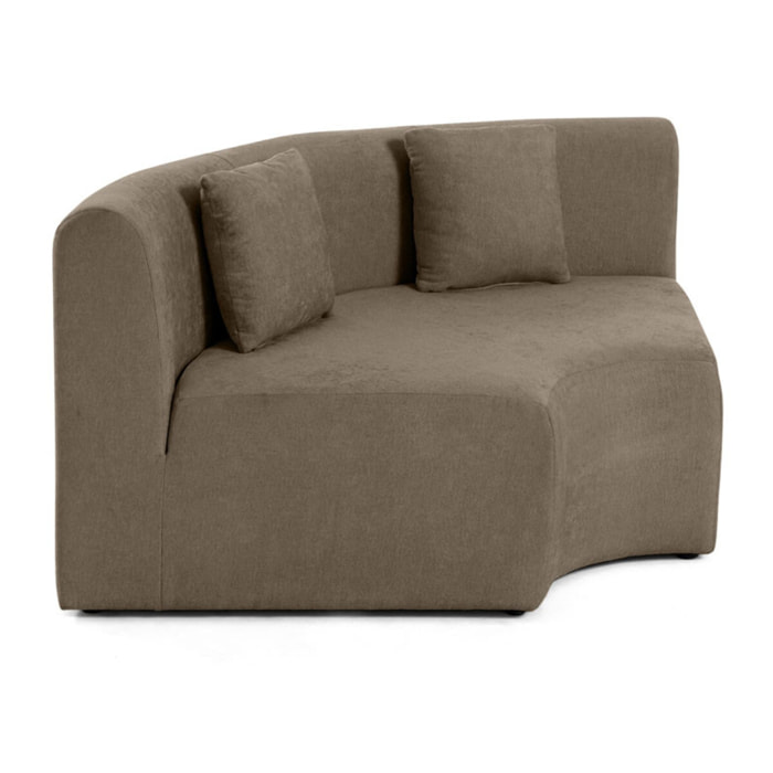 Ikare - module d'assise d'angle réversible - en tissu - Taupe
