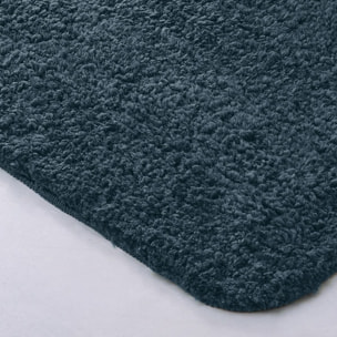 Tapis de bain tufté uni ESSENTIAL bleu