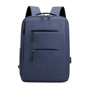 DAM Zaino per laptop  con interfaccia di ricarica USB. 28x12x42 cm. Colore blu