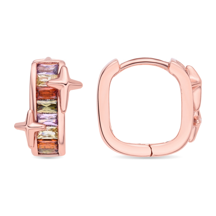 Pendientes Suclai acabado oro rosa 18k