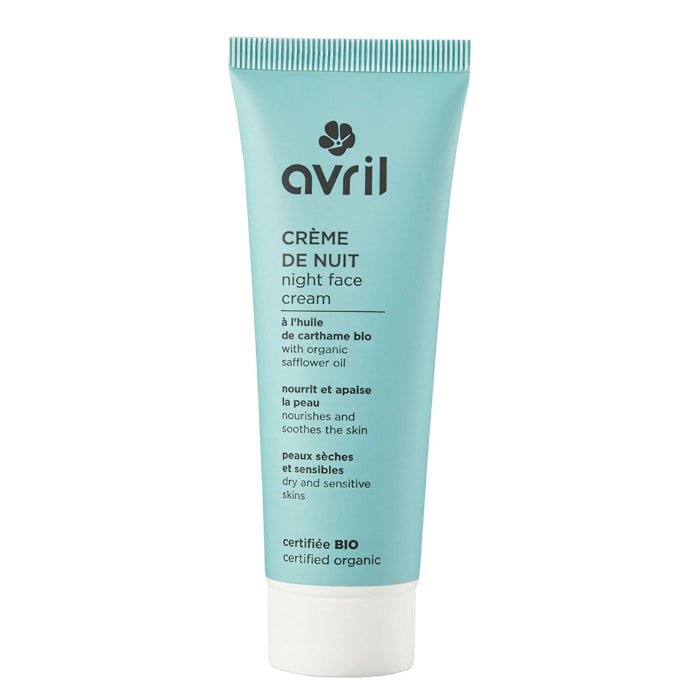 Crème de nuit Certifiée Bio - Peaux Sèches & Sensibles 50 ml